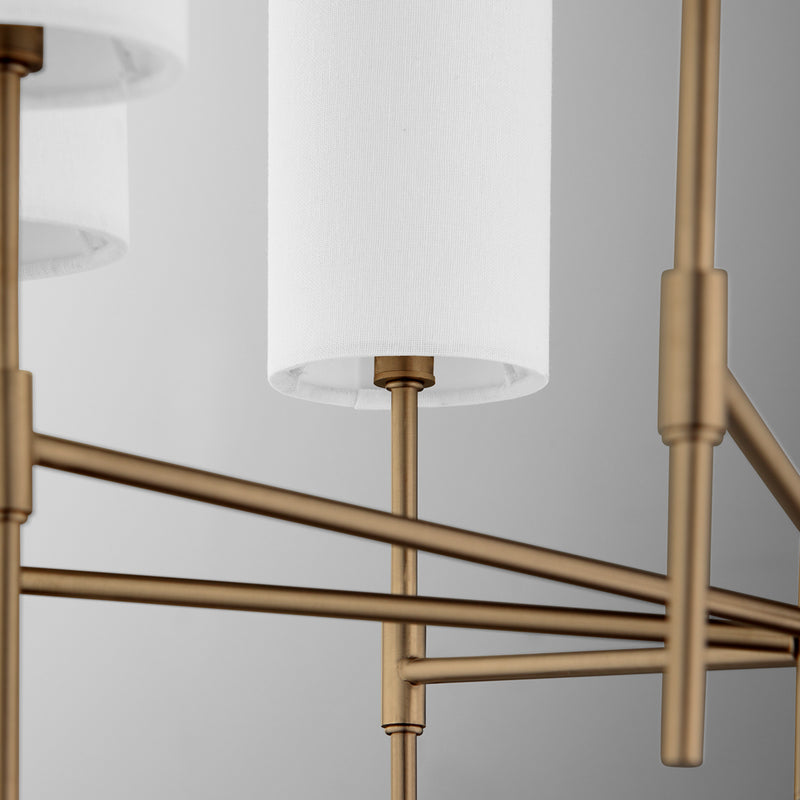 Quorum 663-8-81 Eight Light Chandelier, Dark Brass