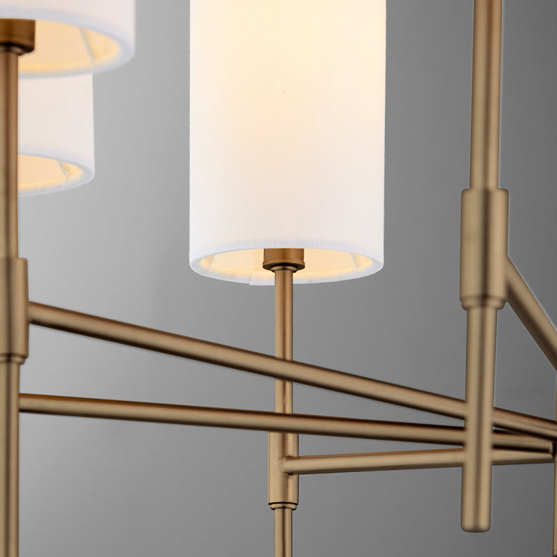 Quorum 663-8-81 Eight Light Chandelier, Dark Brass