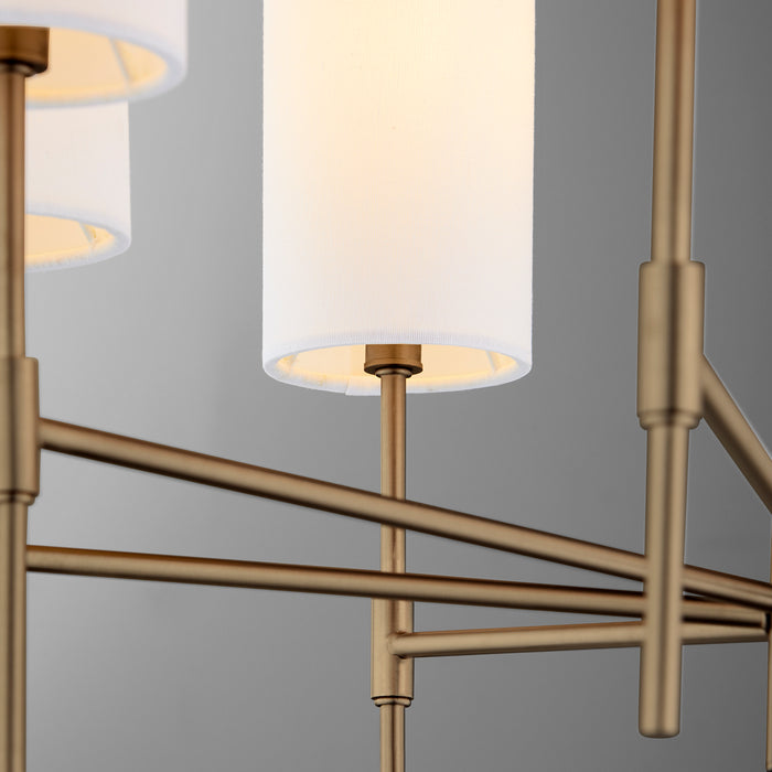 Quorum 663-8-81 Eight Light Chandelier, Dark Brass