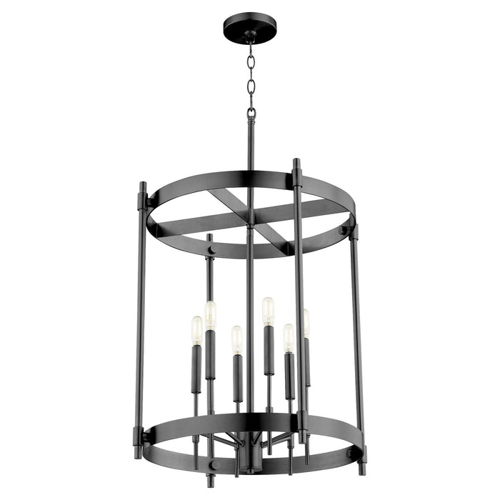 Quorum 863-6-59 Six Light Entry, Matte Black