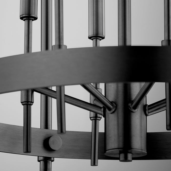 Quorum 863-6-59 Six Light Entry, Matte Black