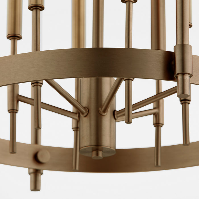 Quorum 863-6-81 Six Light Entry, Dark Brass