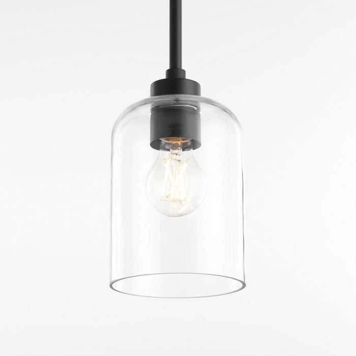Quorum 3374-59 One Light Pendant, Matte Black