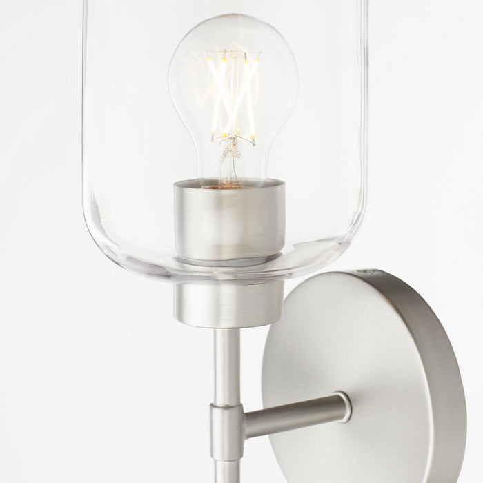 Quorum 5374-1-65 One Light Wall Mount, Satin Nickel