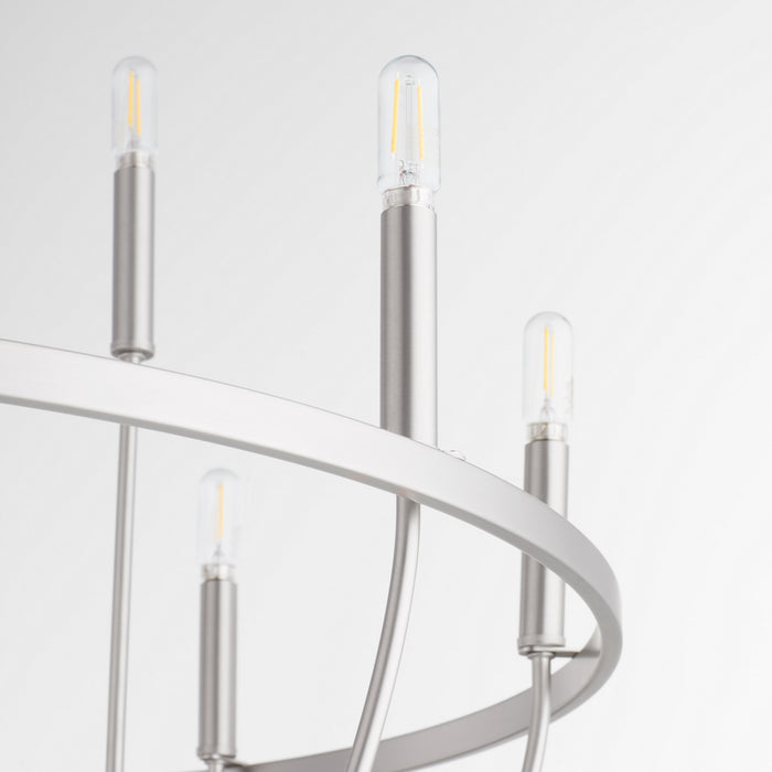 Quorum 6374-12-65 12 Light Chandelier, Satin Nickel