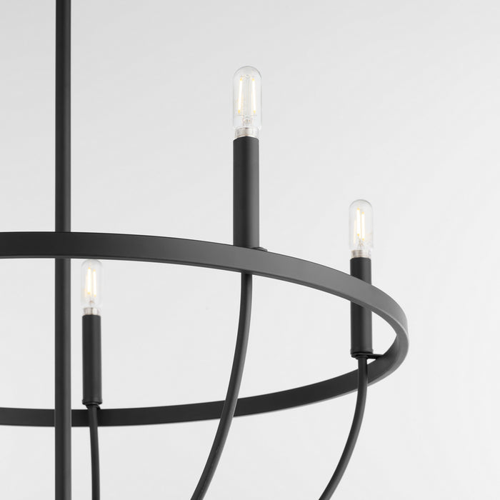 Quorum 6374-5-59 Five Light Chandelier, Matte Black