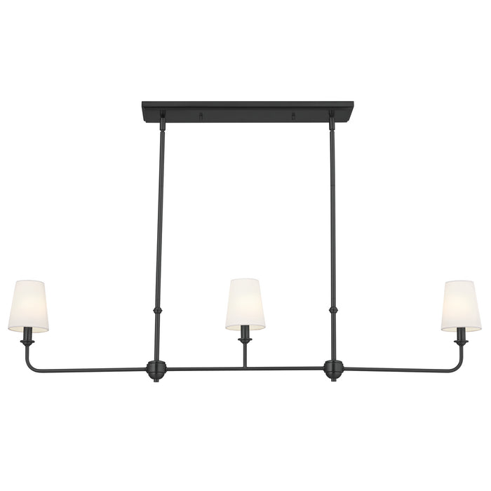 Kichler 52519BK Three Light Linear Chandelier, Black