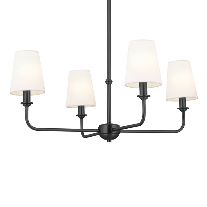 Kichler 52520BK Four Light Chandelier, Black