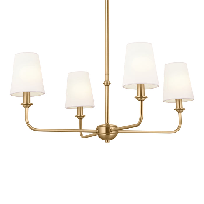 Kichler 52520BNB Four Light Chandelier, Brushed Natural Brass