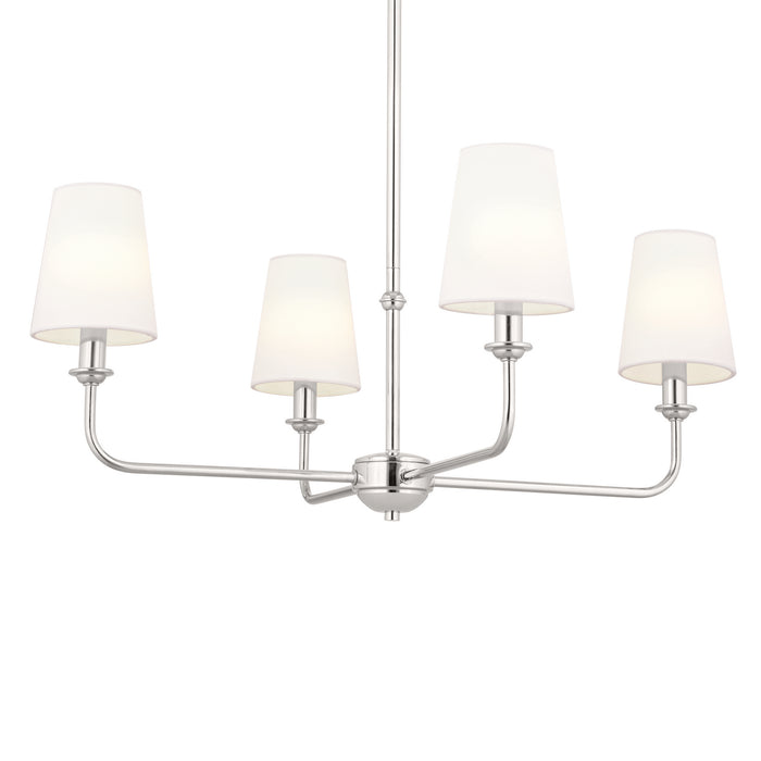 Kichler 52520PN Four Light Chandelier, Polished Nickel