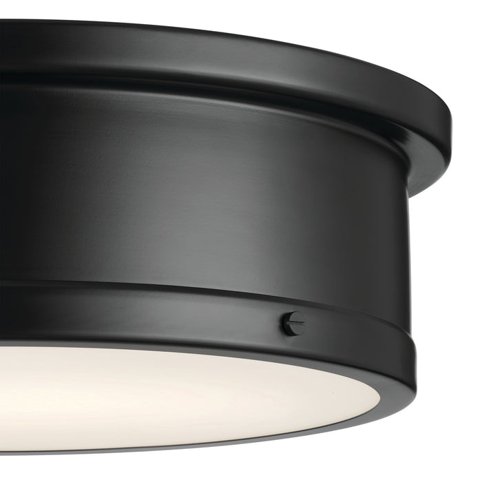 Kichler 52541BK Three Light Flush Mount, Black