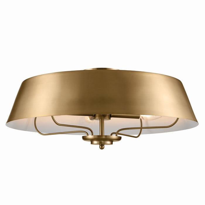 Kichler 52543BNB Four Light Pendant/Semi Flush, Brushed Natural Brass