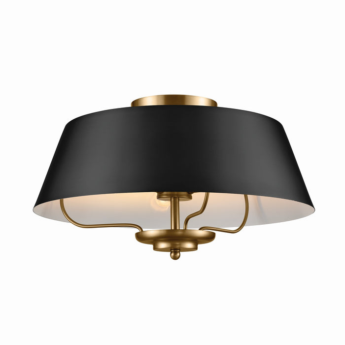 Kichler 52542BK Three Light Pendant/Semi Flush, Black