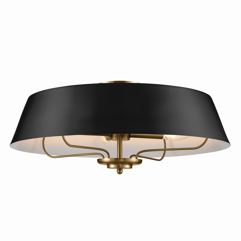 Kichler 52543BK Four Light Pendant/Semi Flush, Black