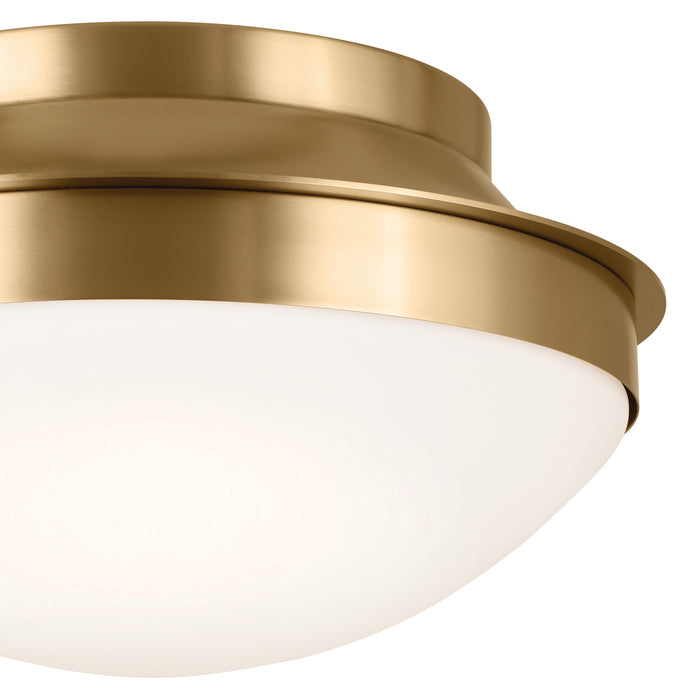 Kichler 52544BNB Two Light Flush Mount, Brushed Natural Brass