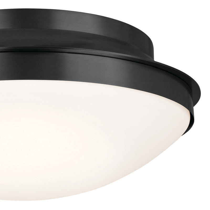Kichler 52545BK Three Light Flush Mount, Black