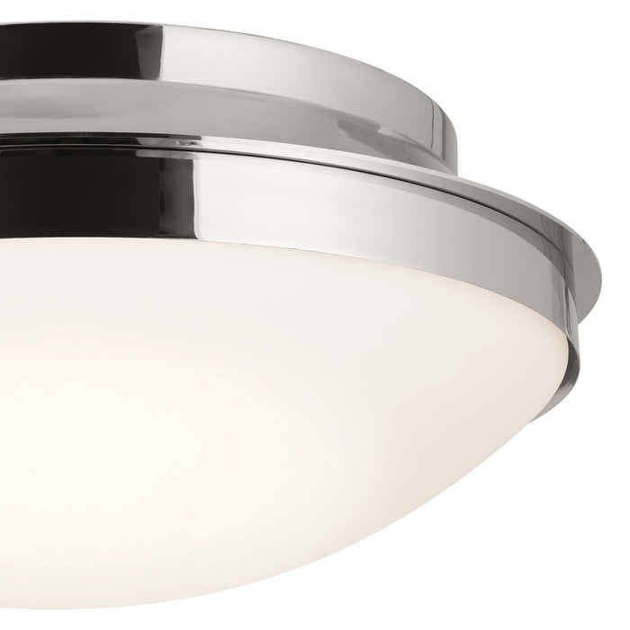 Kichler 52545PN Three Light Flush Mount, Polished Nickel