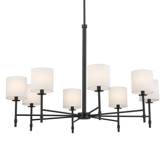 Kichler 52502BK Eight Light Chandelier, Black