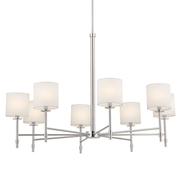 Kichler 52502PN Eight Light Chandelier, Polished Nickel