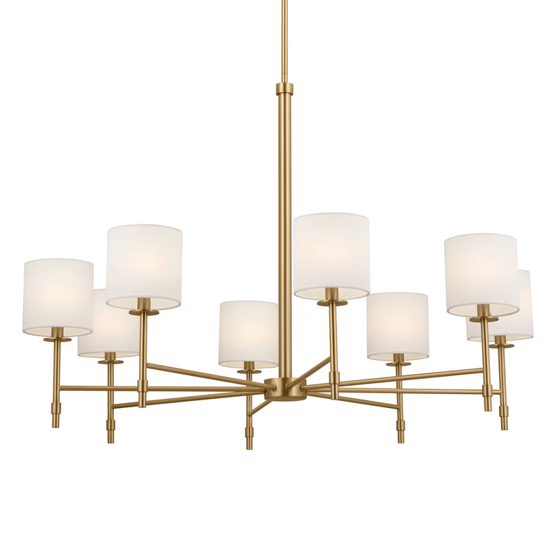 Kichler 52502BNB Eight Light Chandelier, Brushed Natural Brass