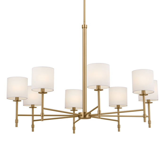 Kichler 52502BNB Eight Light Chandelier, Brushed Natural Brass