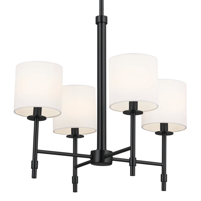Kichler 52504BK Four Light Chandelier, Black