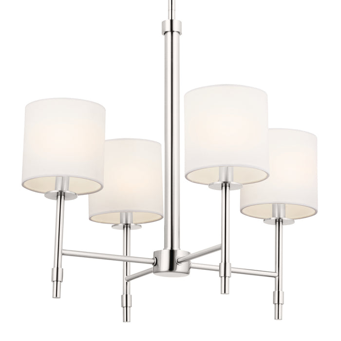 Kichler 52504PN Four Light Chandelier, Polished Nickel