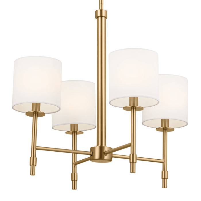 Kichler 52504BNB Four Light Chandelier, Brushed Natural Brass