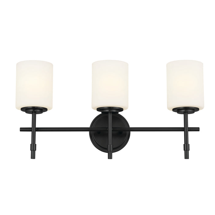 Kichler 55142BK Three Light Bath, Black
