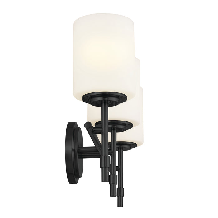 Kichler 55142BK Three Light Bath, Black