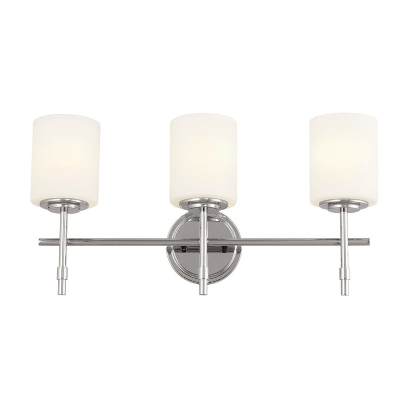Kichler 55142PN Three Light Bath, Polished Nickel