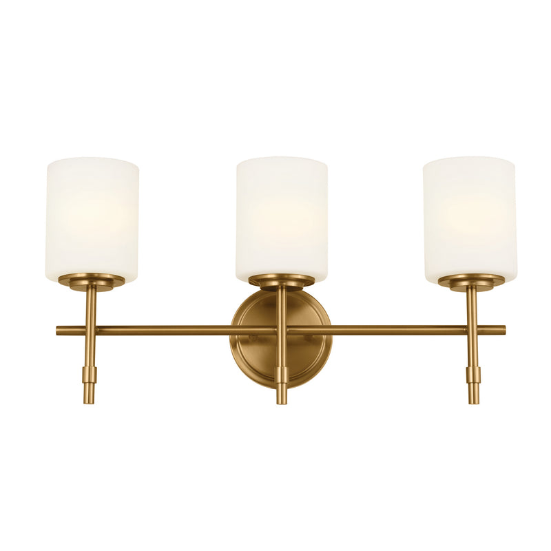 Kichler 55142BNB Three Light Bath, Brushed Natural Brass