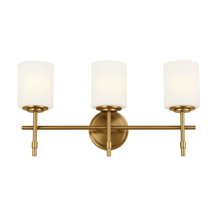 Kichler 55142BNB Three Light Bath, Brushed Natural Brass