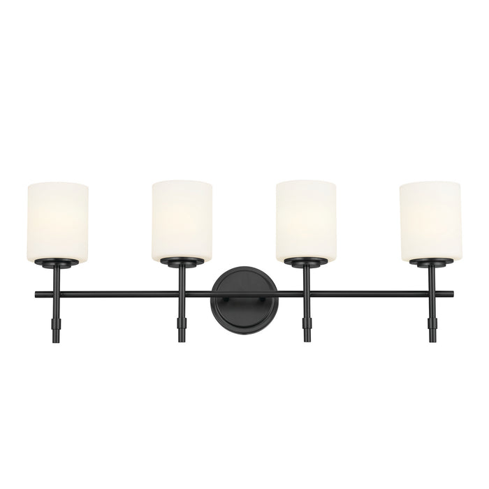 Kichler 55143BK Four Light Bath, Black