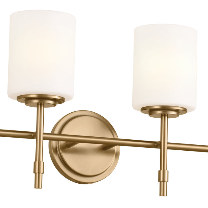 Kichler 55143BNB Four Light Bath, Brushed Natural Brass