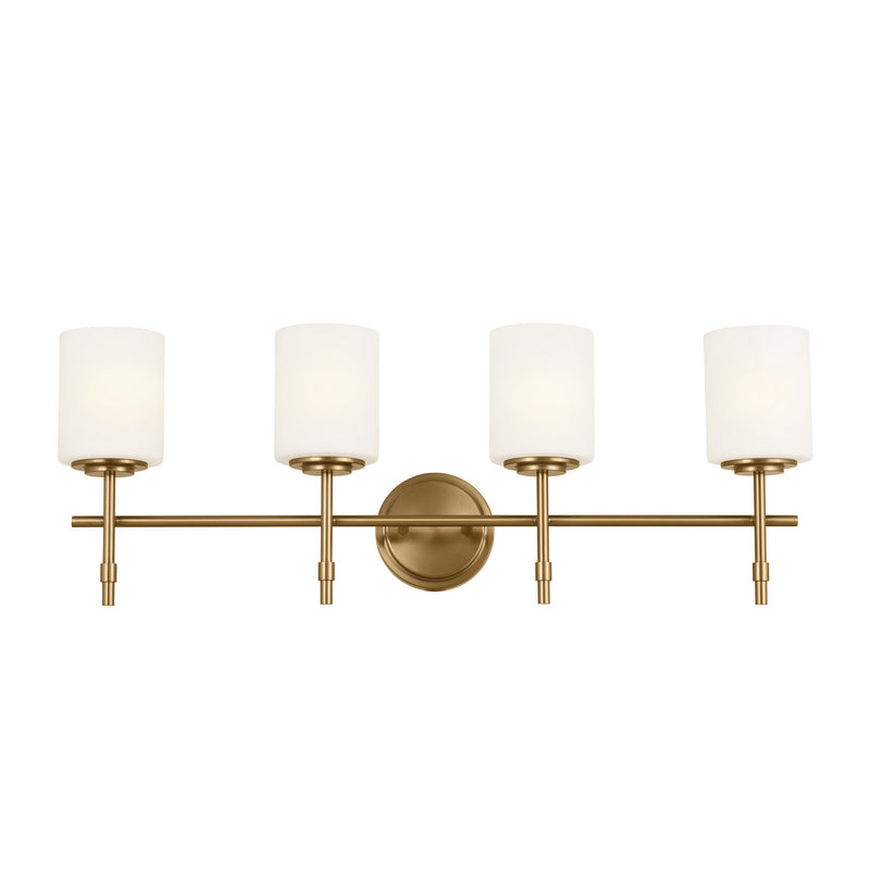 Kichler 55143BNB Four Light Bath, Brushed Natural Brass