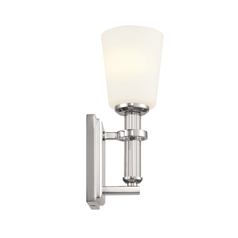 Kichler 55145PN One Light Wall Sconce, Polished Nickel