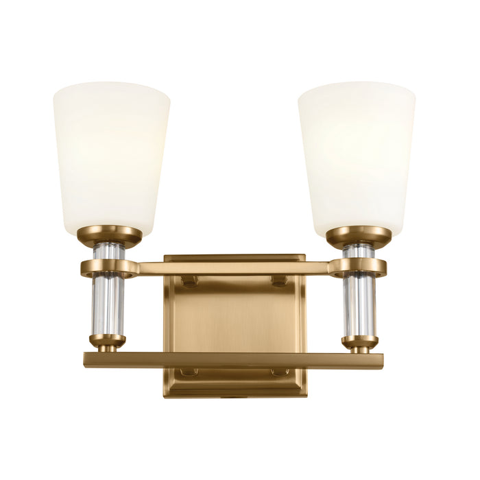 Kichler 55146BNB Two Light Bath, Brushed Natural Brass