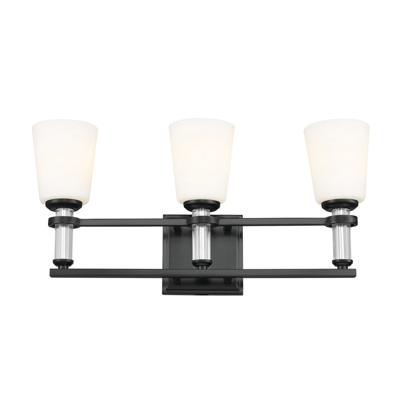 Kichler 55147BK Three Light Bath, Black