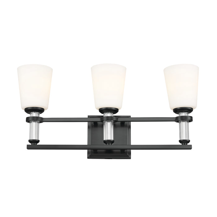 Kichler 55147BK Three Light Bath, Black