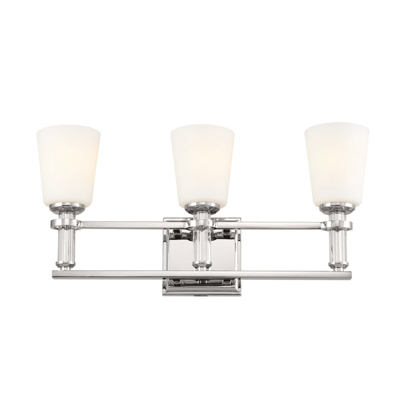 Kichler 55147PN Three Light Bath, Polished Nickel