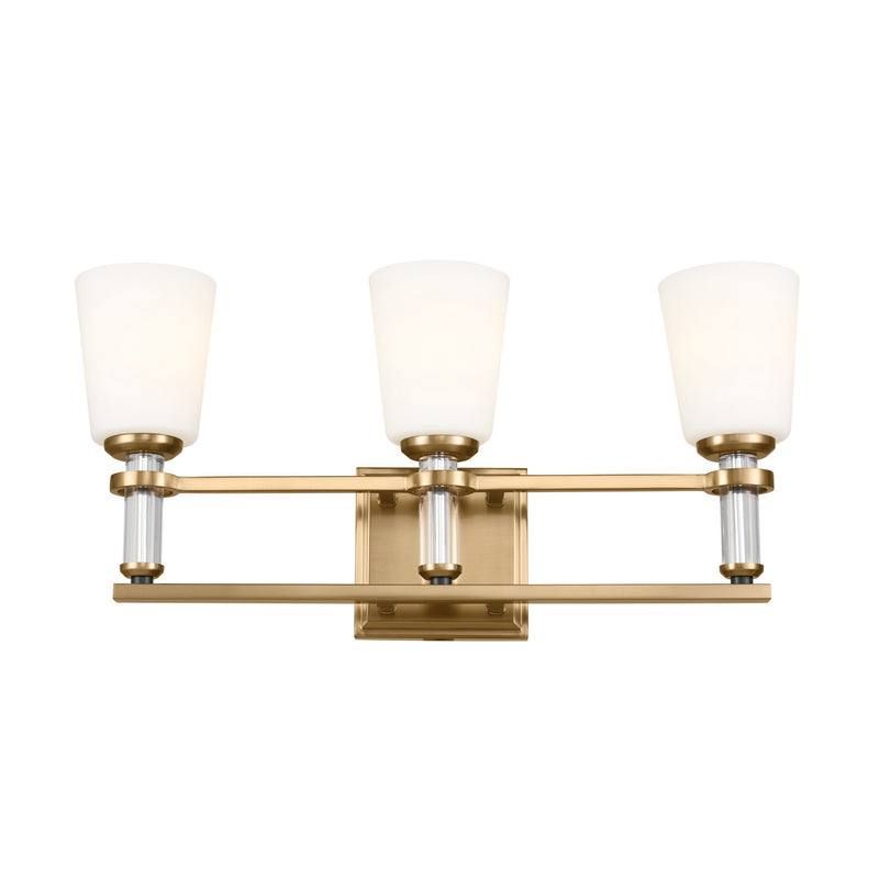 Kichler 55147BNB Three Light Bath, Brushed Natural Brass