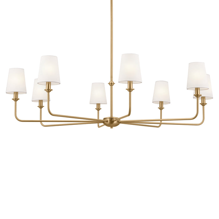 Kichler 52517BNB Eight Light Chandelier, Brushed Natural Brass