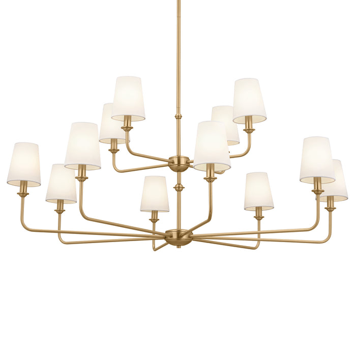 Kichler 52518BNB 12 Light Chandelier, Brushed Natural Brass