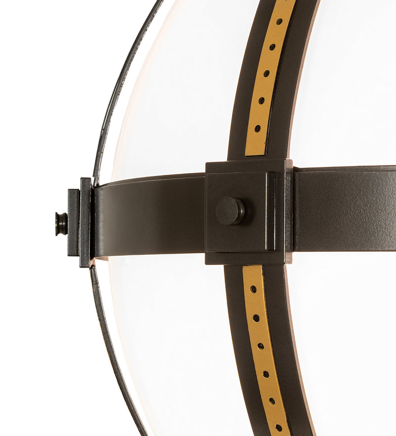 Meyda Tiffany 246532 One Light Pier Mount, Oil Rubbed Bronze & Goldtastic