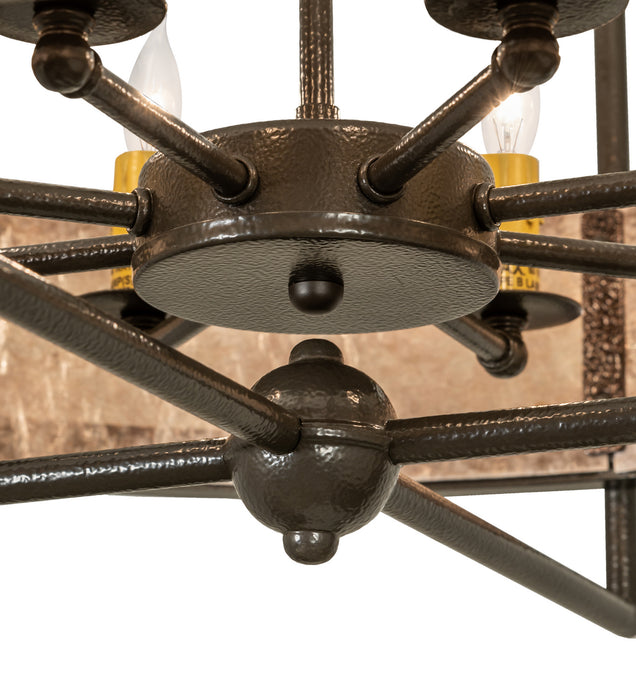 Meyda Tiffany 247648 Eight Light Chandelier, Timeless Bronze Vein