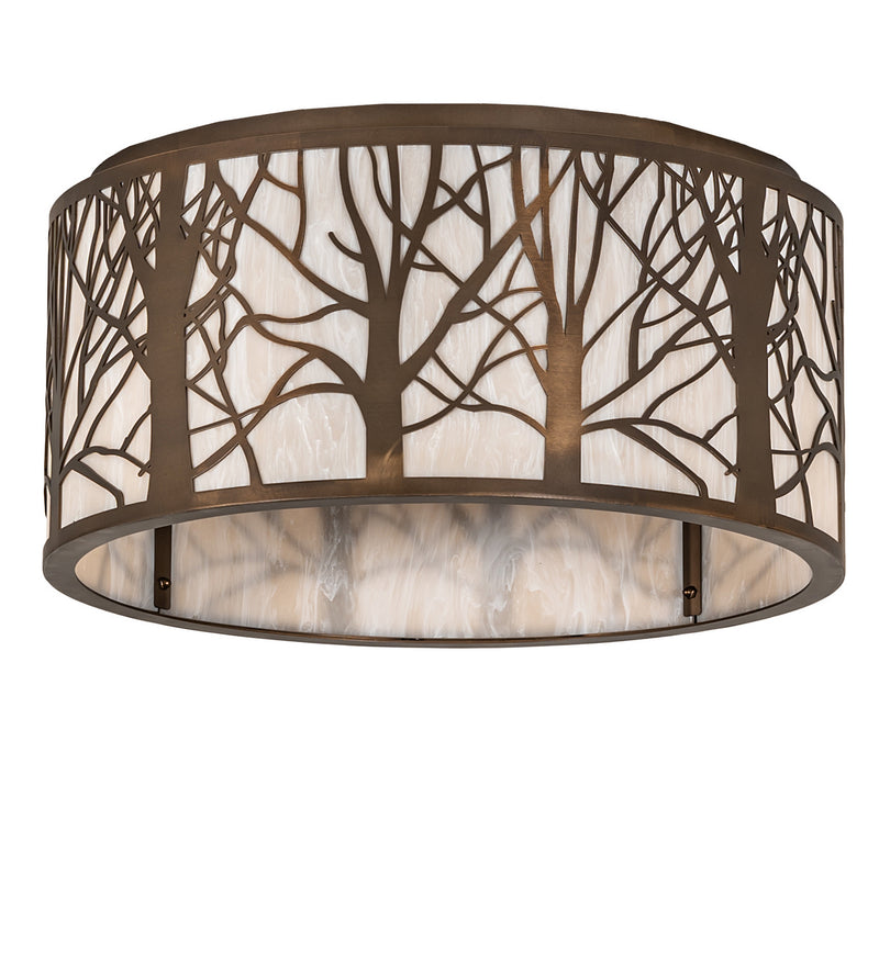 Meyda Tiffany 247766 Four Light Flushmount, Antique Copper