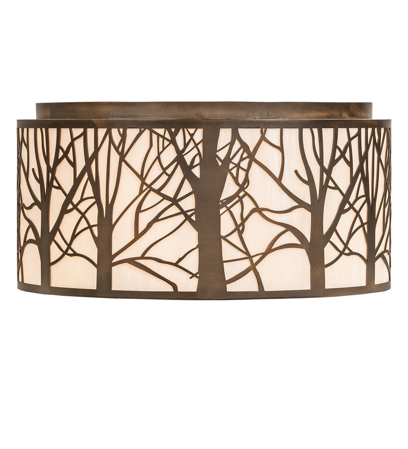 Meyda Tiffany 247766 Four Light Flushmount, Antique Copper
