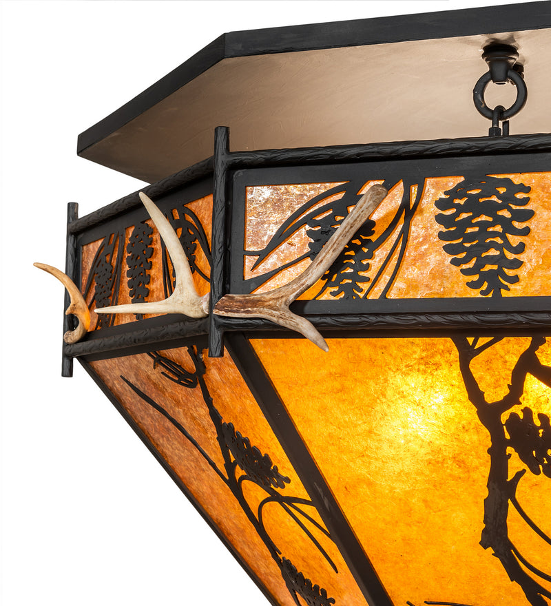 Meyda Tiffany 250973 Eight Light Semi-Flushmount, Costello Black