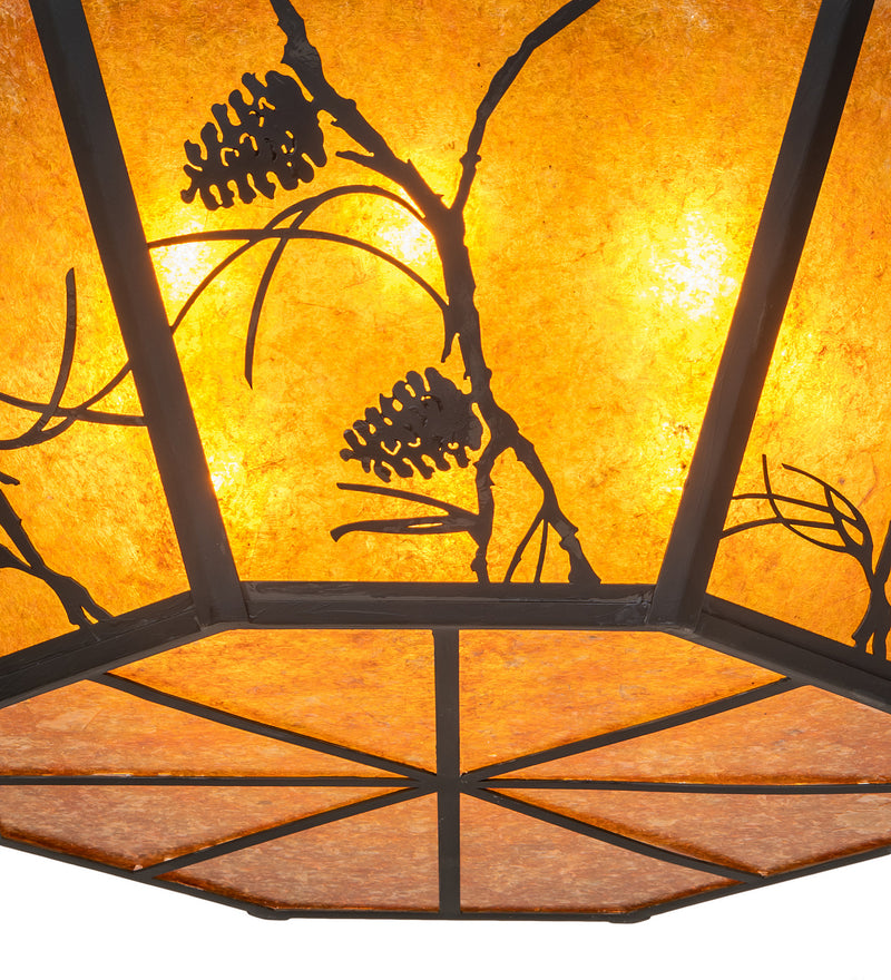 Meyda Tiffany 250973 Eight Light Semi-Flushmount, Costello Black